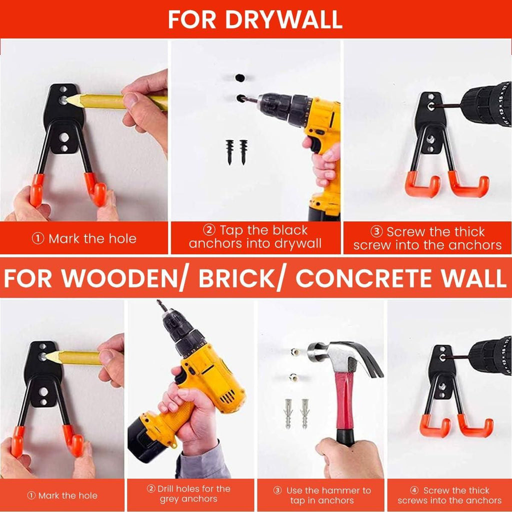 Heavy Duty Wall Hooks Pack of 2