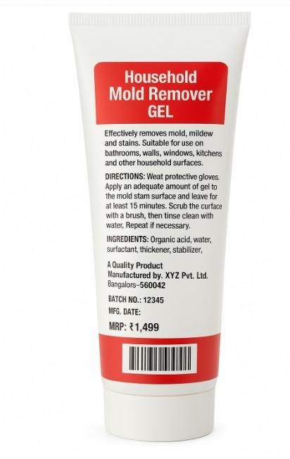 Household Mold Remover Gel 100 ml Pack of 1 with premium quality results
