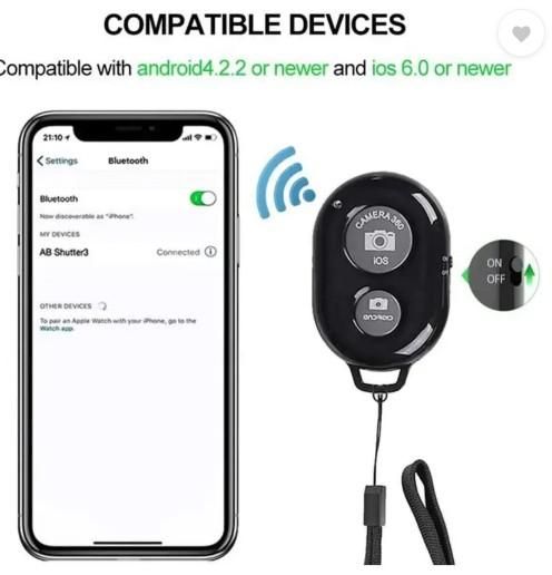 Camera Remote Shutter with bluetooth connectivity with high range